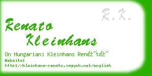 renato kleinhans business card